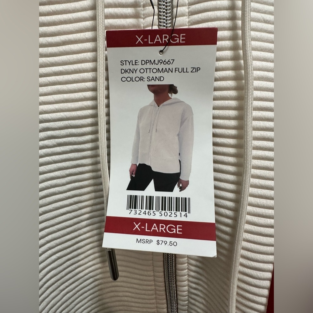 DKNY Size XL Ottoman Full Zip Jacket NWT - Picture 5 of 8